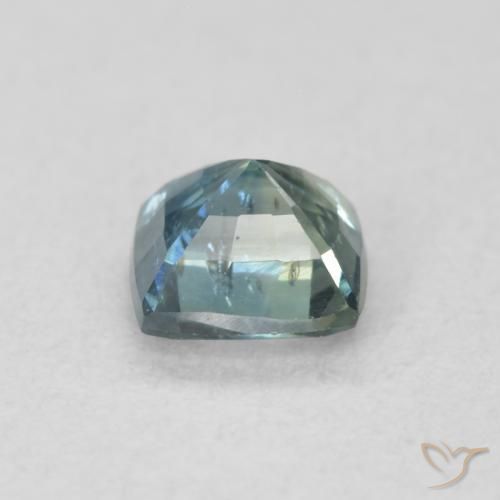 Saphir Sarcelle naturelle Coussin, 0.64 ct, VS