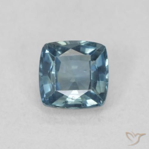 0.52ct Naturel Sarcelle Saphir, Coussin, VS