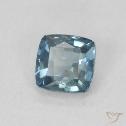 Saphir Sarcelle naturelle Coussin, 0.52 ct, VS