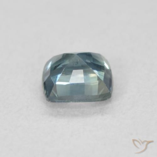 Saphir Sarcelle naturelle Coussin, 0.52 ct, VS