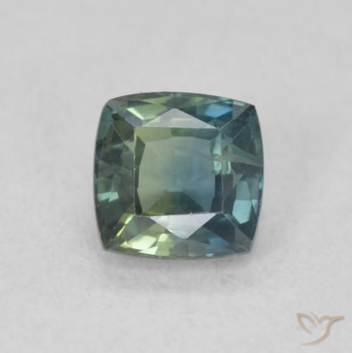 0.63ct Naturel Sarcelle Saphir, Coussin, VS