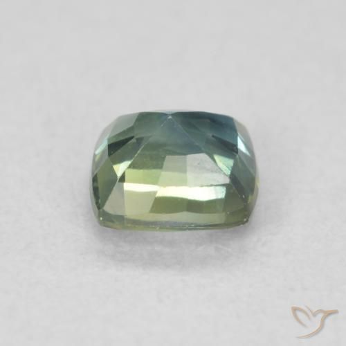 Saphir Sarcelle naturelle Coussin, 0.63 ct, VS