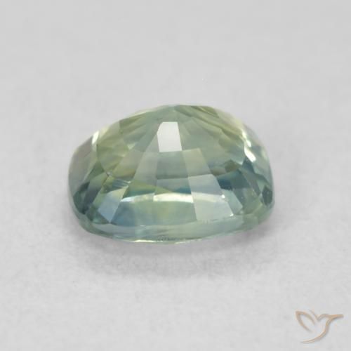 Saphir Sarcelle naturelle Coussin, 0.80 ct, VS