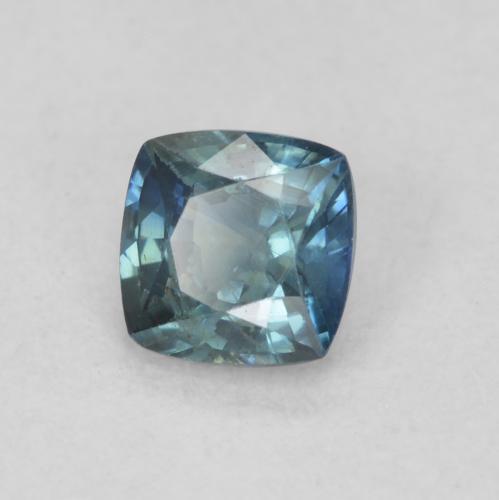 Saphir Bleu verdâtre naturelle Coussin, 0.56 ct, VS