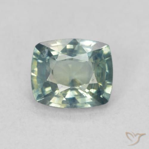 0.67ct Naturel Vert moyen Saphir, Coussin, VS
