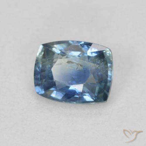 Saphir Sarcelle naturelle Coussin, 0.54 ct, VS