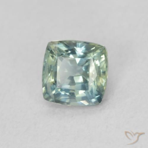 Saphir Sarcelle naturelle Coussin, 0.50 ct, VS