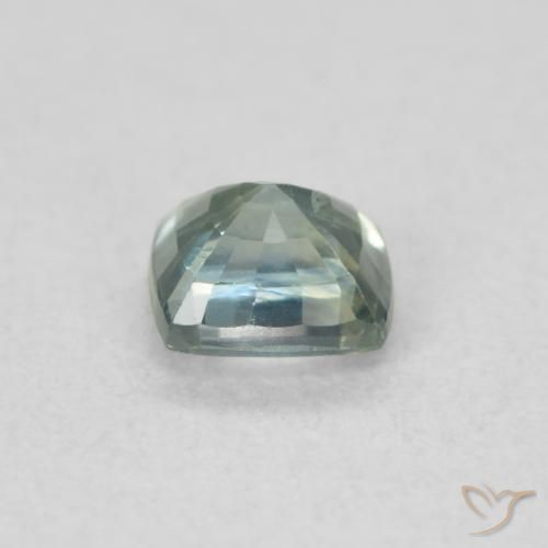 Saphir Sarcelle naturelle Coussin, 0.50 ct, VS