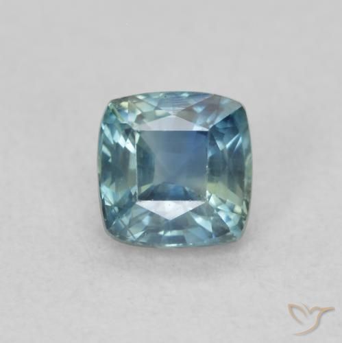 0.57ct Naturel Sarcelle Saphir, Coussin, VS