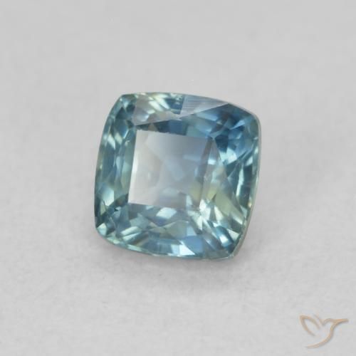 Saphir Sarcelle naturelle Coussin, 0.57 ct, VS