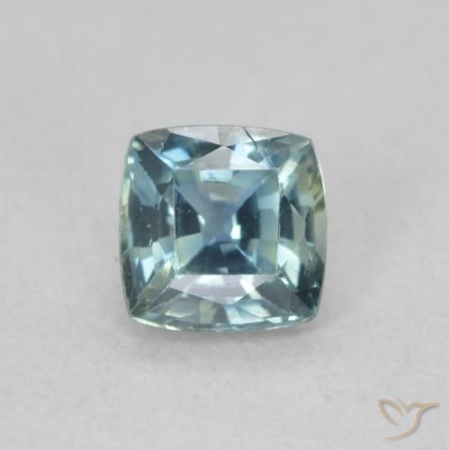 0.55ct Naturel Sarcelle Saphir, Coussin, VS