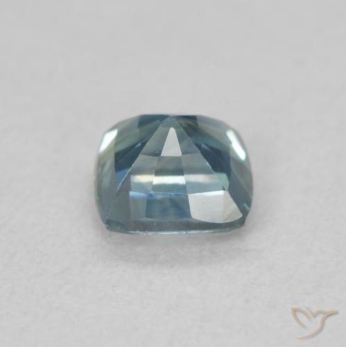 Saphir Sarcelle naturelle Coussin, 0.55 ct, VS