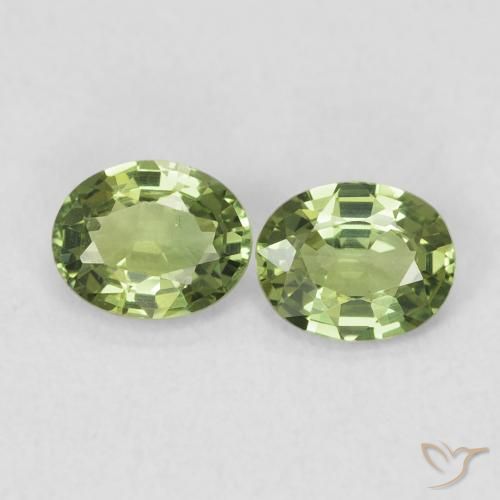 0.70ctw Naturel Vert chaud Saphir, ovale, VVS-VS