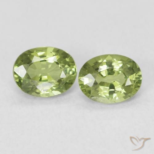 0.85ctw Naturel Vert moyen Saphir, ovale, VS
