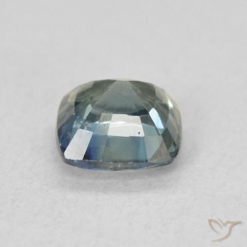 Saphir Sarcelle naturelle Coussin, 0.74 ct, VS