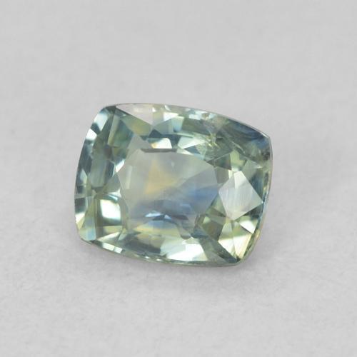Saphir Sarcelle naturelle Coussin, 0.69 ct, VS