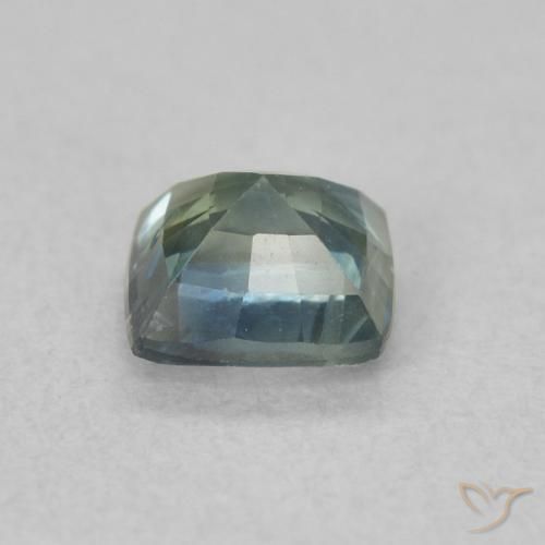 Saphir Sarcelle naturelle Coussin, 0.64 ct, VS
