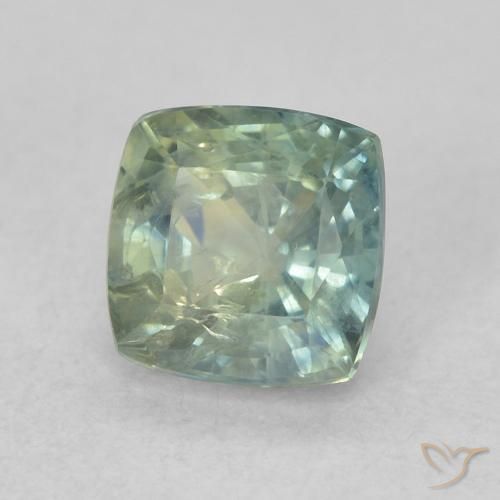 Saphir Sarcelle naturelle Coussin, 0.98 ct, VS