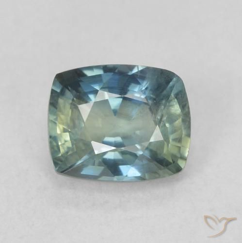 0.78ct Naturel Sarcelle Saphir, Coussin, VS, Photo A