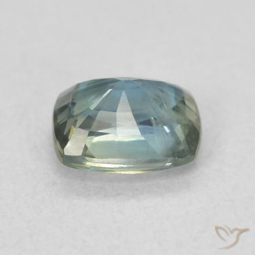 Saphir Sarcelle naturelle Coussin, 0.78 ct, VS
