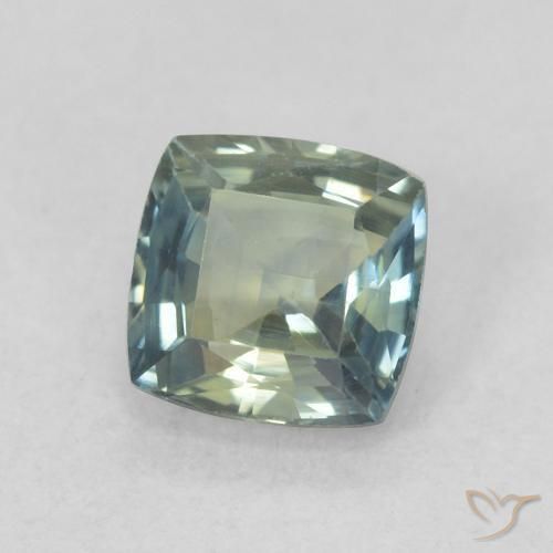 Saphir Sarcelle naturelle Coussin, 0.73 ct, VS