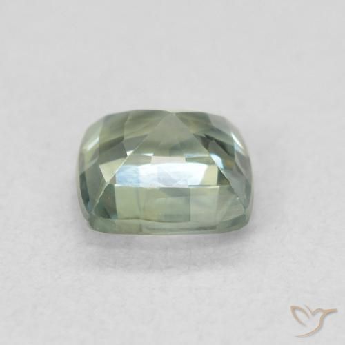 Saphir Sarcelle naturelle Coussin, 0.73 ct, VS
