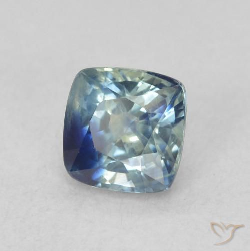 Saphir Sarcelle naturelle Coussin, 0.71 ct, VS