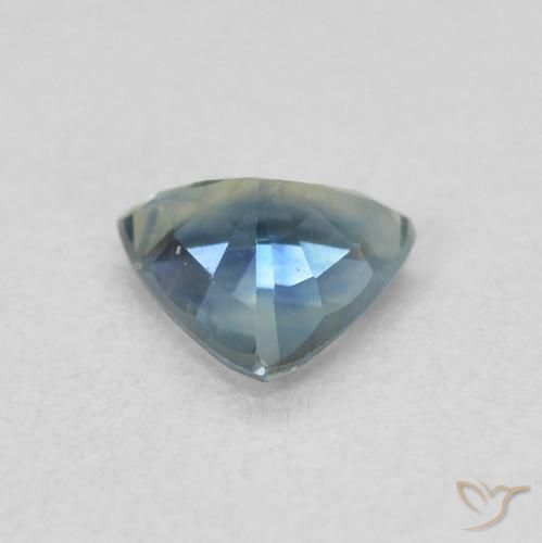 Saphir Sarcelle naturelle Trillion, 0.51 ct, VS
