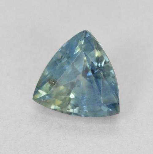 Saphir Sarcelle naturelle Trillion, 0.76 ct, VS