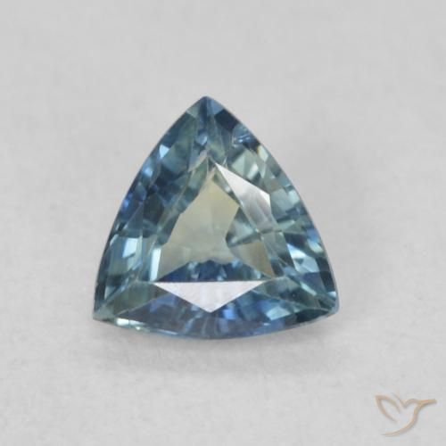 0.50ct Naturel Sarcelle Saphir, Trillion, VS