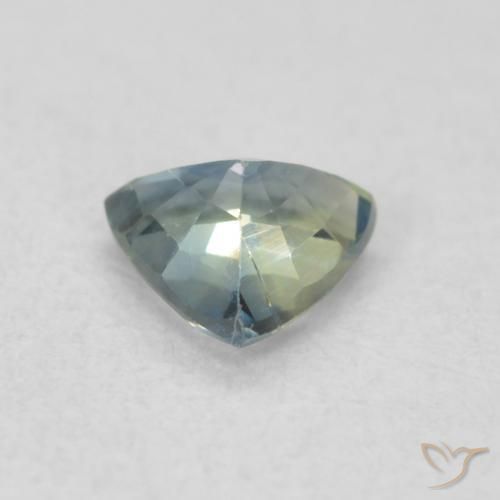 Saphir Sarcelle naturelle Trillion, 0.50 ct, VS