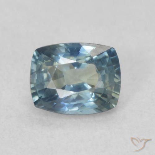 0.68ct Naturel Sarcelle Saphir, Coussin, VS