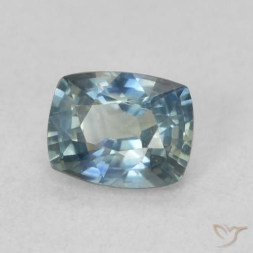 Saphir Sarcelle naturelle Coussin, 0.68 ct, VS