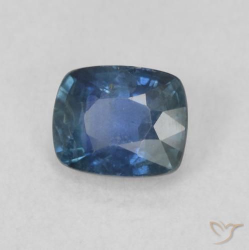 Saphir Bleu marine naturelle Coussin, 0.60 ct, VS