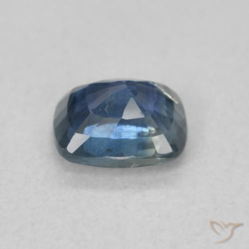 Saphir Bleu marine naturelle Coussin, 0.60 ct, VS