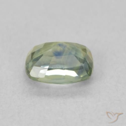 Saphir Bleu verdâtre naturelle Coussin, 0.62 ct, VS