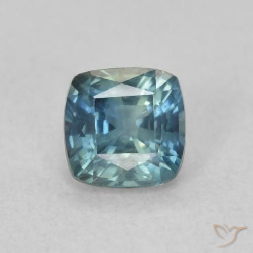 0.68ct Naturel Sarcelle Saphir, Coussin, VS, Photo A