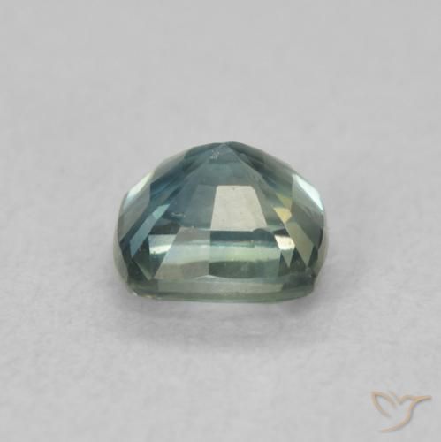 Saphir Sarcelle naturelle Coussin, 0.68 ct, VS