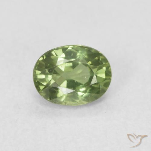 0.48ct Naturel Vert moyen Saphir, ovale, VVS-VS