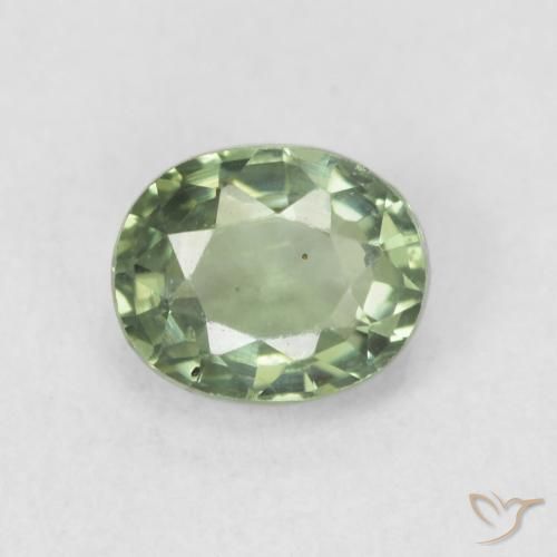 0.66ct Naturel Vert clair Saphir, ovale, VVS-VS
