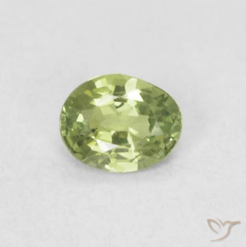 0.32ct Naturel Vert vif et léger Saphir, ovale, VVS-VS