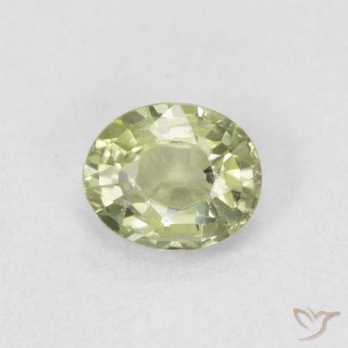 0.46ct Naturel Vert moyen Saphir, ovale, VVS-VS