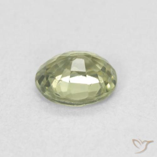 Saphir Vert moyen naturelle ovale, 0.46 ct, VVS-VS