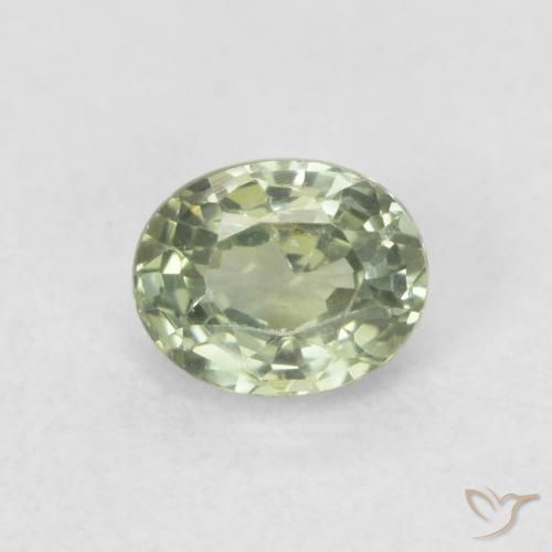 0.58ct Naturel Vert clair Saphir, ovale, VVS-VS