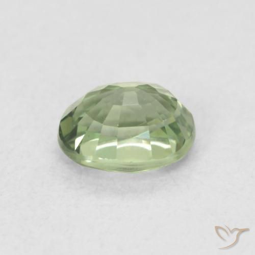 Saphir Medium Light Green naturelle ovale, 0.59 ct, VVS-VS