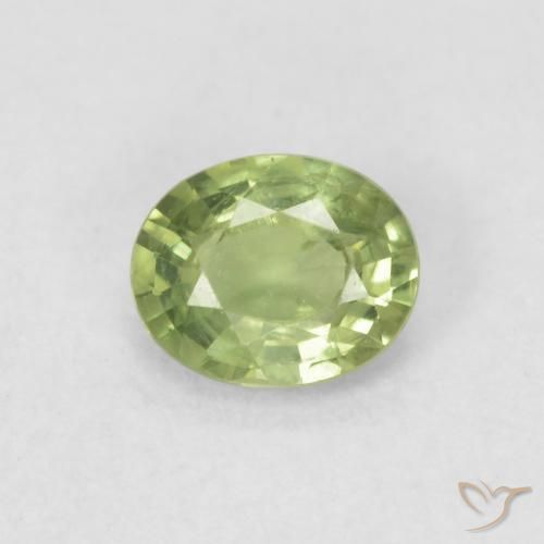 0.42ct Naturel Vert vif et léger Saphir, ovale, VVS-VS