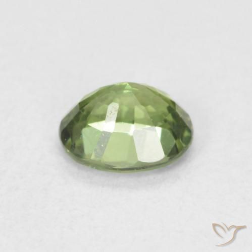 Saphir Vert moyen naturelle ovale, 0.52 ct, VVS-VS