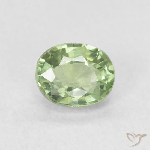 0.63ct Naturel Vert sauge très clair Saphir, ovale, VVS-VS