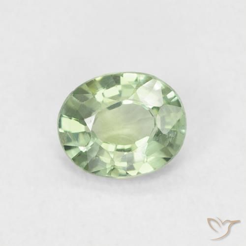 0.46ct Naturel Vert sauge très clair Saphir, ovale, VVS-VS