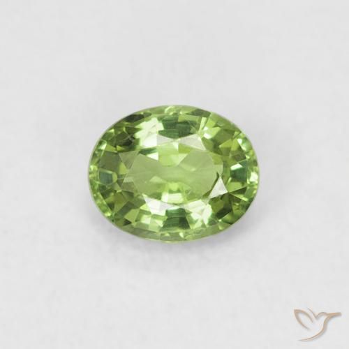 0.41ct Naturel Forêt verte Saphir, ovale, VVS-VS, Photo A
